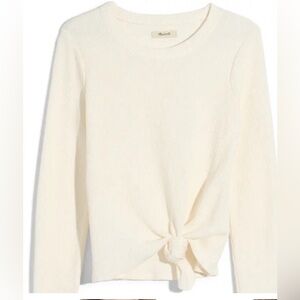 MADEWELL rib-knit long sleeves top size XS in color ivory